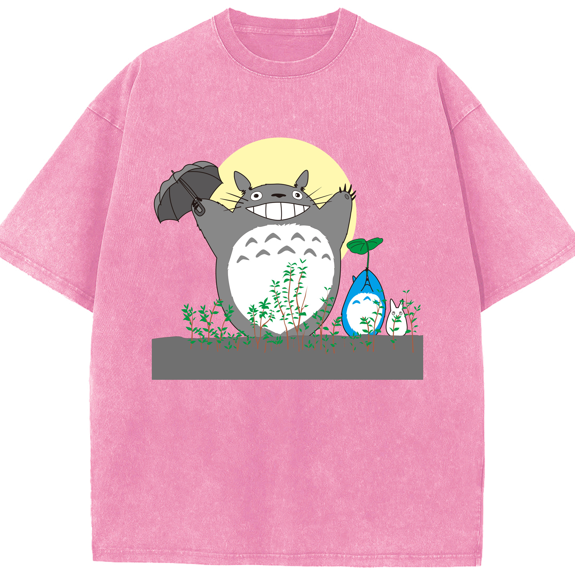 （画像用） となりのトトロ 草壁メイ 草壁サツキ My Neighbor Totoro Satsuki Kusakabe Mei Kusakabe 綿100% ヴィンテージ風 半袖Tシャツ（フロントプリント）